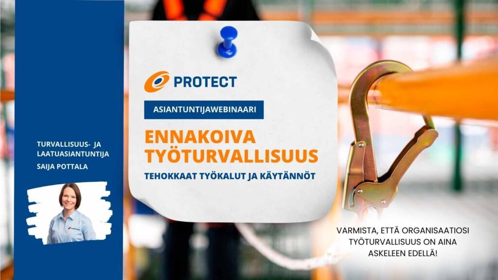 Työsuojeluwebinaarin mainosbanneri - Protect